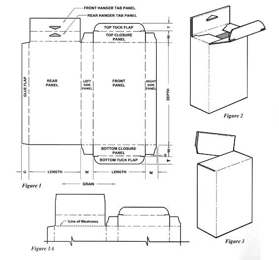 Tuck-end box with hanging tab — example carton style produced at the b2b1 Stockport factory